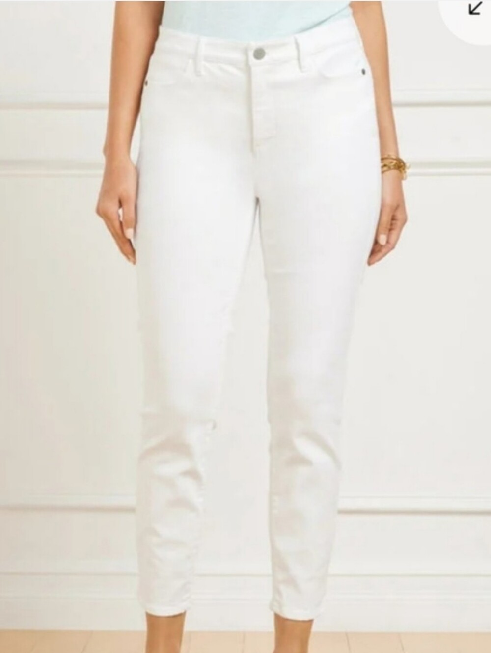 TALBOTS Crop White High Rise Jeggings Jeans Size 16P